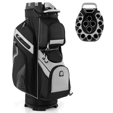 Goplus Lightweight Molded Lock Top Golf Club Bag w/14-Way Full Length Organizer Dividers