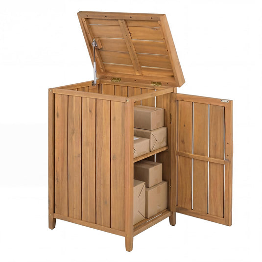 Goplus Wood Package Delivery Box for Outside