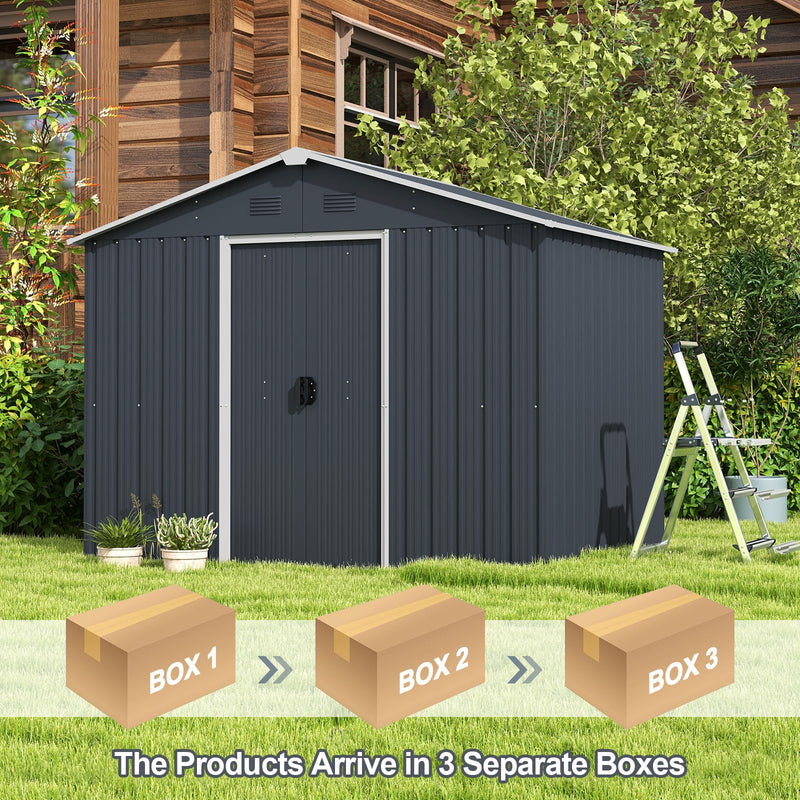 Load image into Gallery viewer, Goplus Outdoor Storage Shed with Floor
