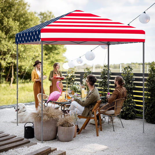 Goplus Pop-Up Canopy Tent 8.2' x 8.2' Instant Folding Shelter w/Carry Bag