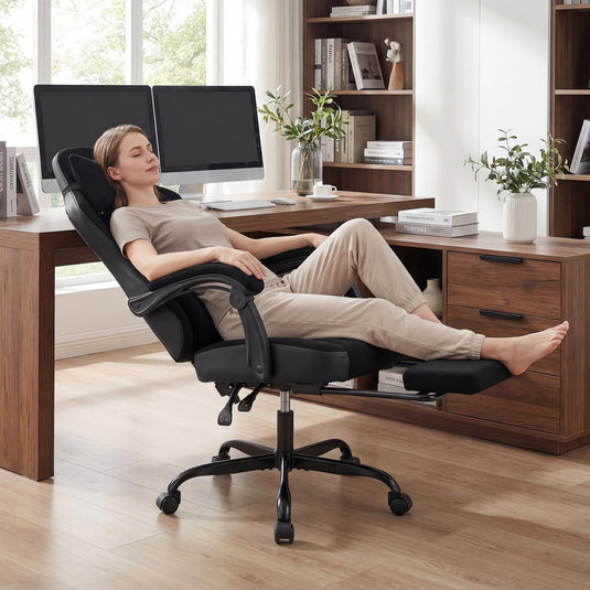 Goplus Gaming Chair Height Adjustable Computer Chair with Headrest Lumbar Support