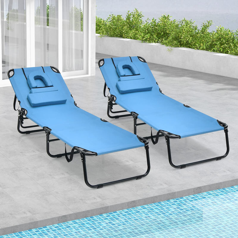 Load image into Gallery viewer, Goplus Beach Chaise Lounge Chair
