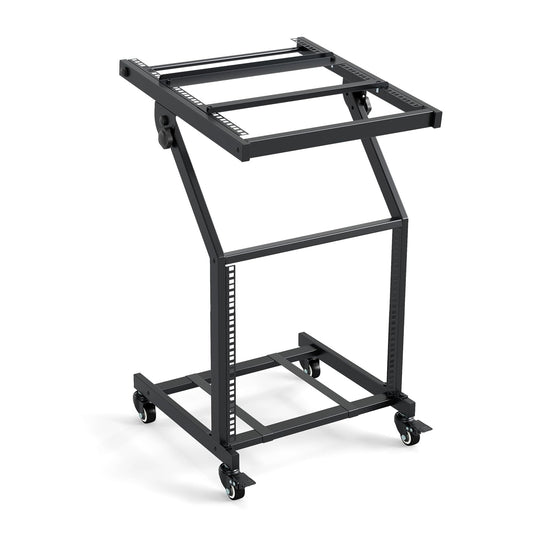 Goplus 9U DJ Mixer Stand with Lockable Wheels | Professional Studio Equipment Case Stand