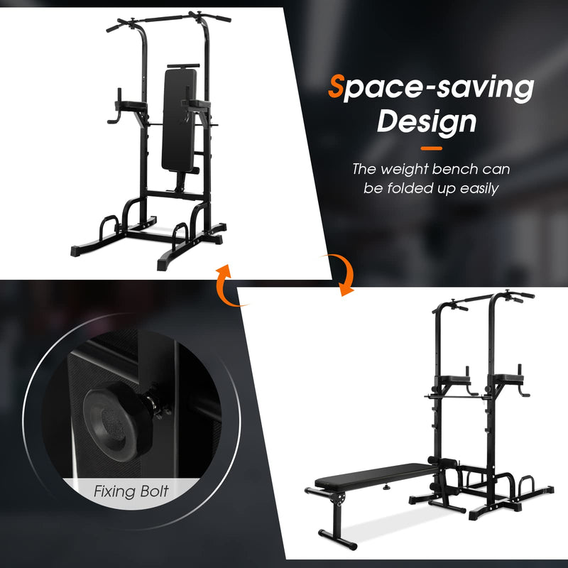 Load image into Gallery viewer, Goplus Power Tower with Bench
