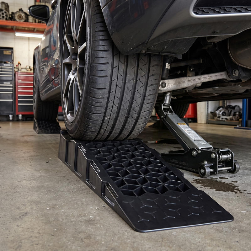 Load image into Gallery viewer, Goplus 2-Pack 2.5"/6.4" Lift Low Profile Car Ramps | 22000 Lbs GVW Capacit
