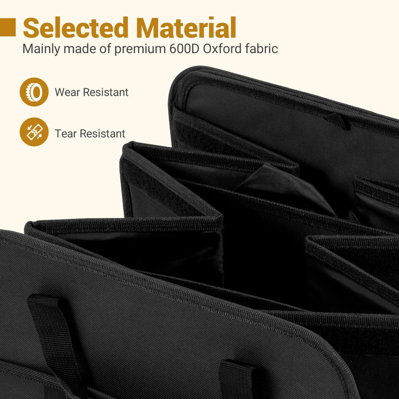 Load image into Gallery viewer, Goplus Collapsible Trunk Organizer, Multi Compartment Car Storage with Removable Lid
