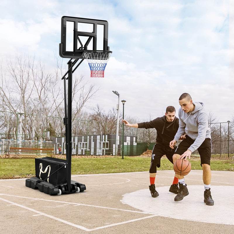 Load image into Gallery viewer, 8 to 10ft 5-Level Height Adjustable Basketball Goal Hoop Stand - Goplus
