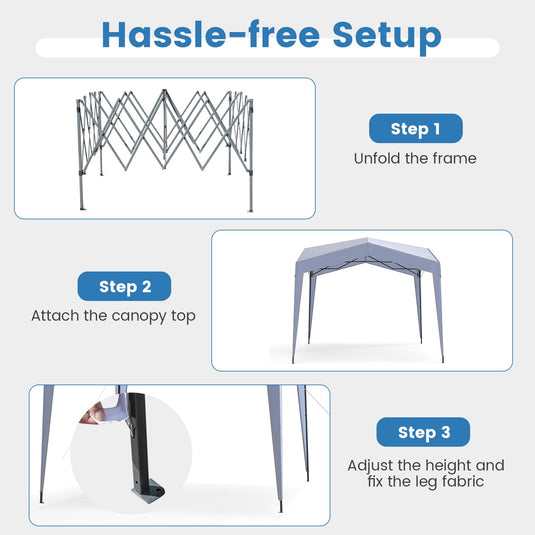 Goplus 10 x 10 FT Heavy-Duty Easy Setup Gazebo Shelter with Higher Top