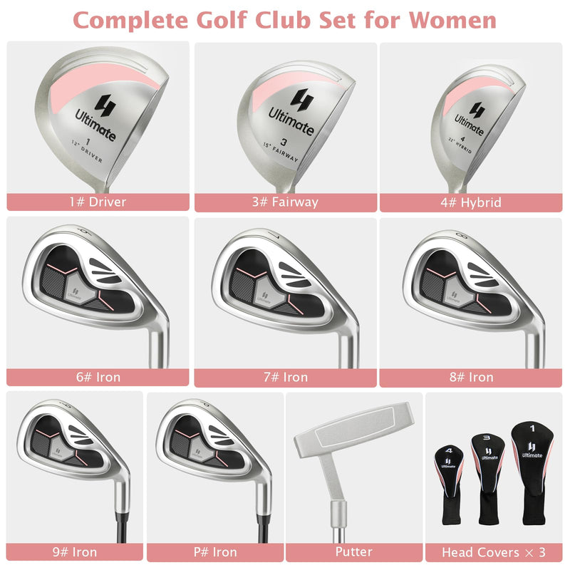 Load image into Gallery viewer, Goplus Complete Golf Club Set for Women, 9 Pieces Golf Clubs, Suitable for Lady Right Handed
