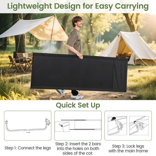 Goplus 4.3LBS Ultralight Foldable Camping Bed with 330 LBS Capacity