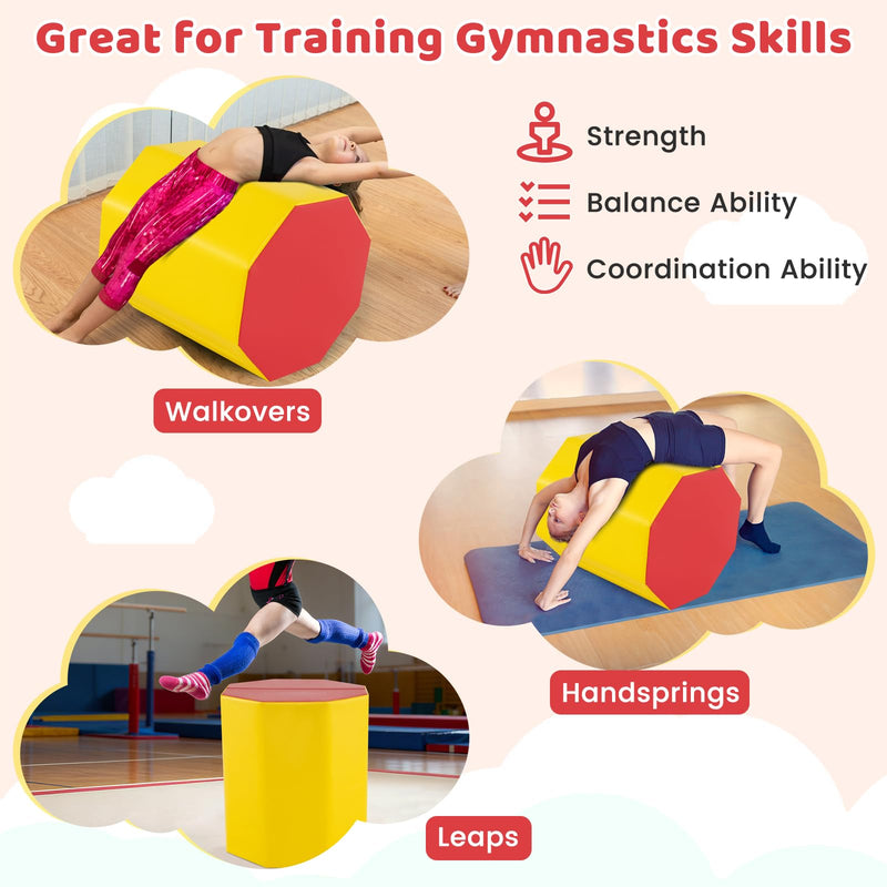 Load image into Gallery viewer, Goplus 24.5” x 26” Octagon Gymnastics Mat for Cheerleading &amp; Martial Arts
