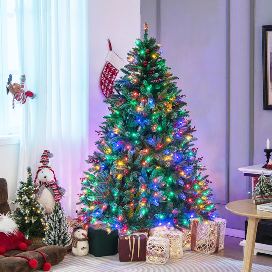 Goplus 6ft Pre-Lit Artificial Christmas Tree for Holiday Party Office Home Decor