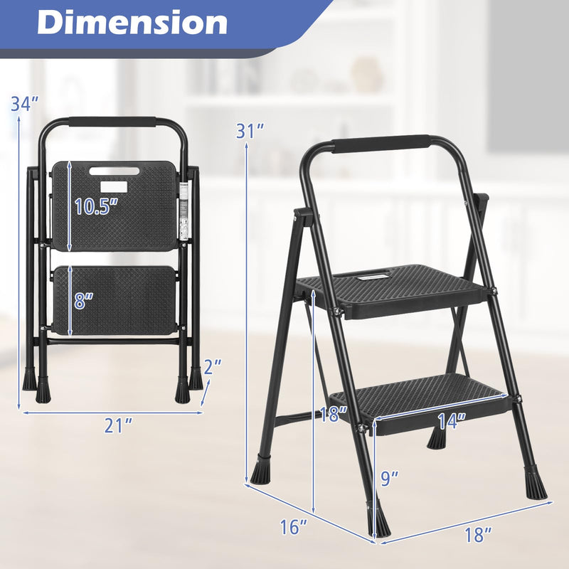 Load image into Gallery viewer, Goplus Portable &amp; Lightweight Step Ladder
