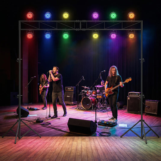 Goplus Lighting Truss System with 12 Lights Hold 110LBS Capacity