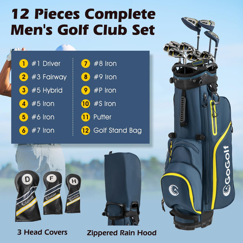 Load image into Gallery viewer, Goplus Complete Golf Club Set for Men | 12 Pieces Right Hand Golf Clubs
