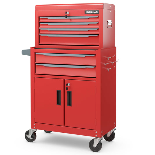 Goplus Tool Chest, 6 Drawers Extra Large Rolling Too Storage Cabinet with 4” Universal Lockable Wheels