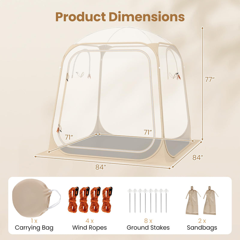 Load image into Gallery viewer, Goplus 7 x 7 FT All Weather Pod Sports Tent for 2-4 People
