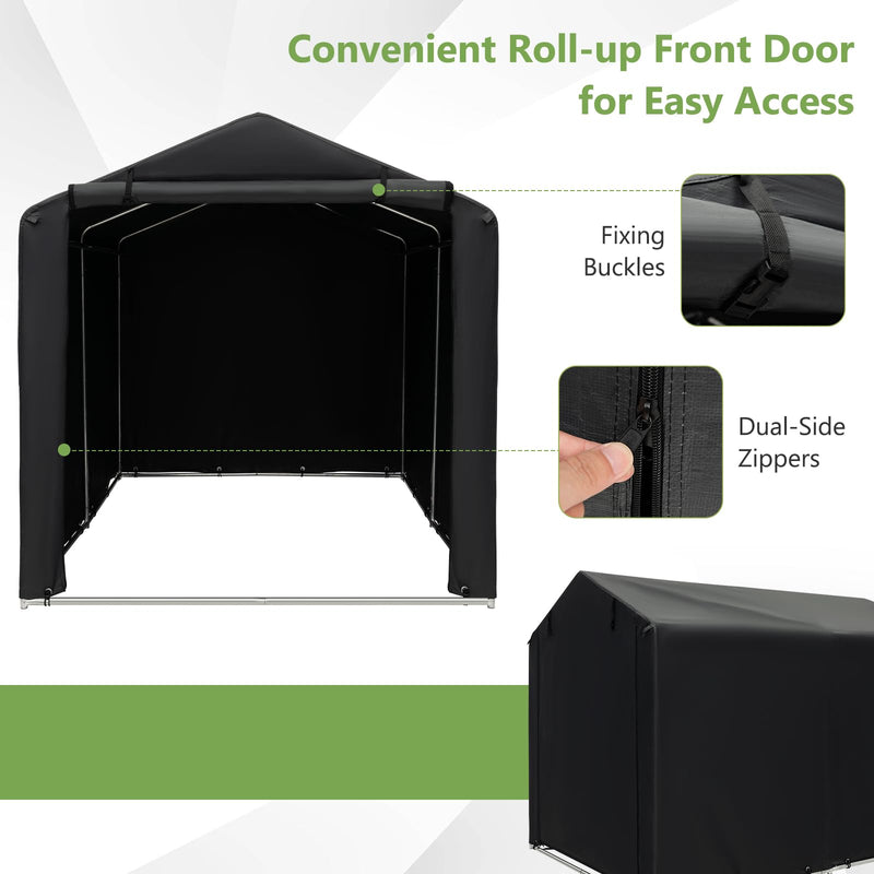Load image into Gallery viewer, Goplus Portable Shed, 5.2 x 5.4FT Outdoor Storage Shelter
