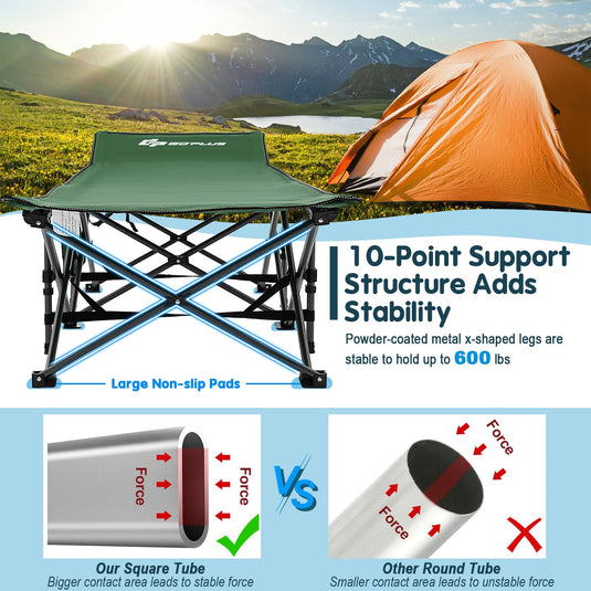 Goplus Folding Camping Cot, 27.5