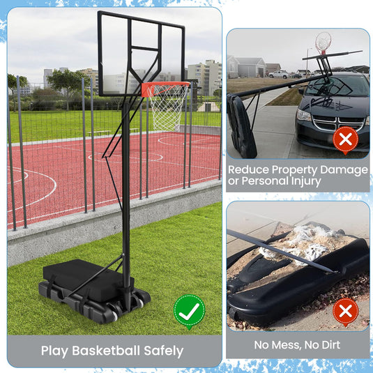 Goplus Basketball Hoop Sandbag, Indoor Outdoor Heavy Duty Weighted Bottom Anchor for Portable Basketball Hoops