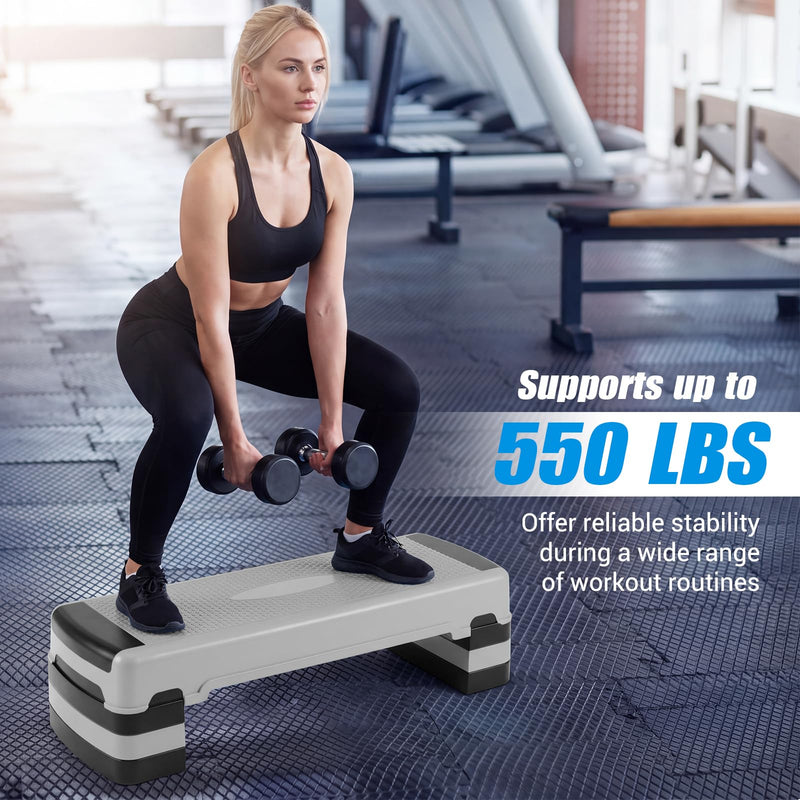 Load image into Gallery viewer, Goplus 35.5" Aerobic Step Platform w/4 Risers | Exercise Stepper for Home Gym Workout
