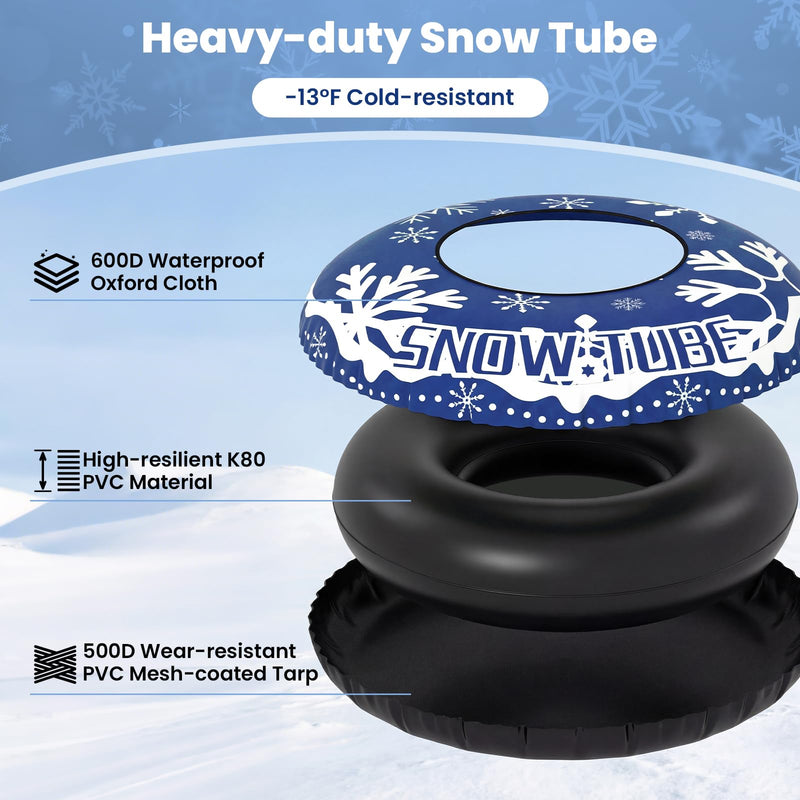 Load image into Gallery viewer, Goplus 42" Heavy-Duty Snow Sledding Tube with Detachable Tow Strap Thickened Bottom
