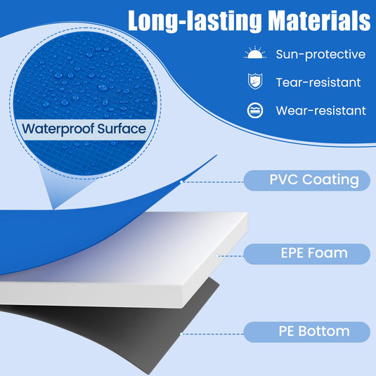Goplus 14FT Water-Resistant Universal Round Trampoline Accessories Safety Pad