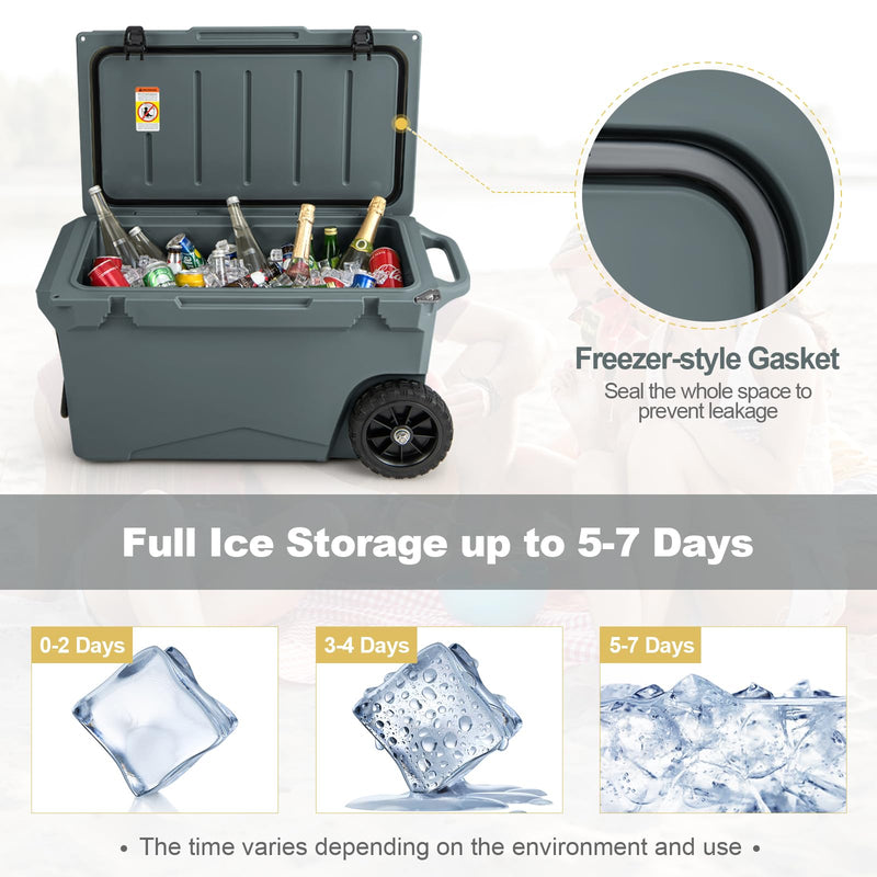 Load image into Gallery viewer, Goplus Cooler, Portable Ice Chest with All-Terrain Wheels
