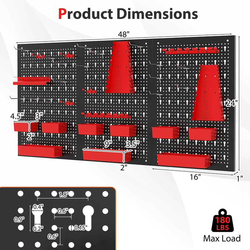 Load image into Gallery viewer, Goplus Heavy-Duty Utility Tool Storage Board w/Accessories for Garage Workshop
