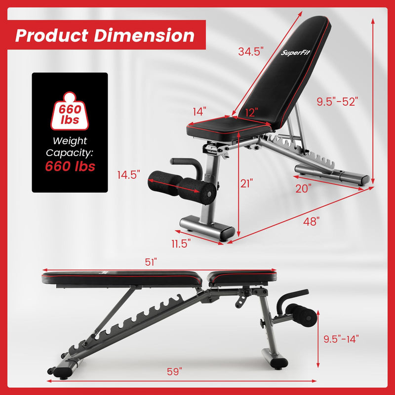 Load image into Gallery viewer, Goplus Adjustable Weight Bench
