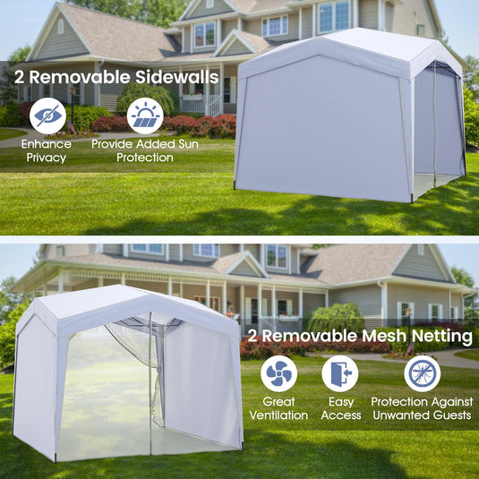 Goplus 10 x 10 FT Pop up Canopy Tent with Removable Sidewalls & Netting