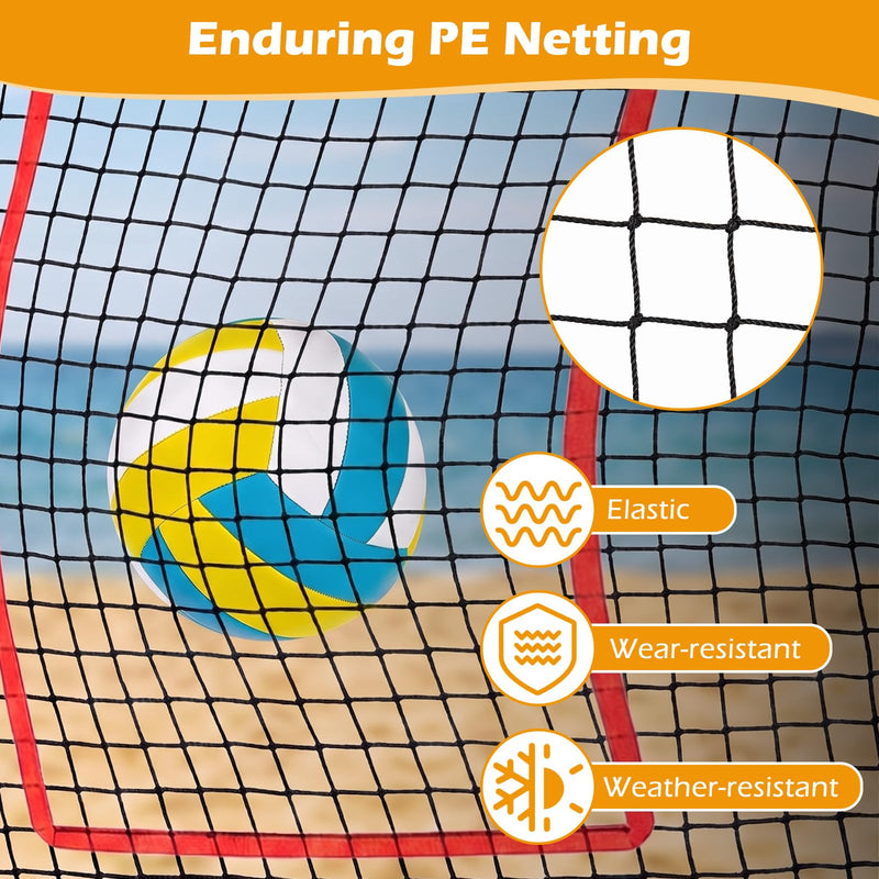 Load image into Gallery viewer, Goplus 7x4 FT Volleyball Rebounder Net with 4 Adjustable Angles
