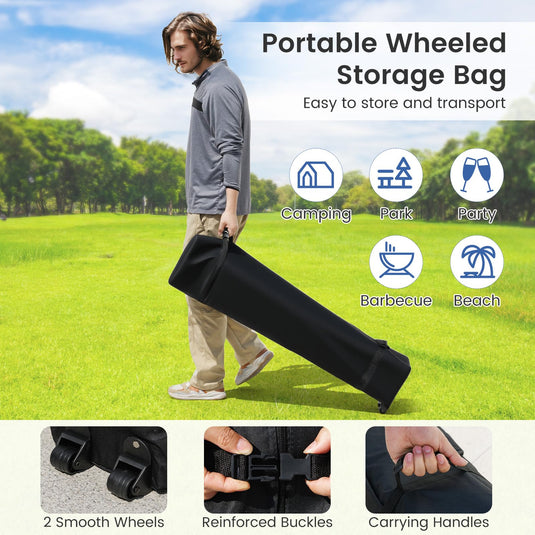 Goplus 10 X 10 FT Pop up Canopy Tent with Wheeled Bag