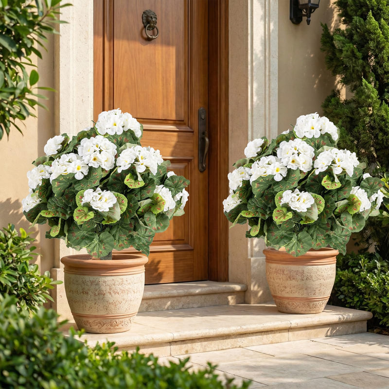 Load image into Gallery viewer, Goplus 22.5” Artificial Begonia Ball Trees Set of 2 with Ground Spikes
