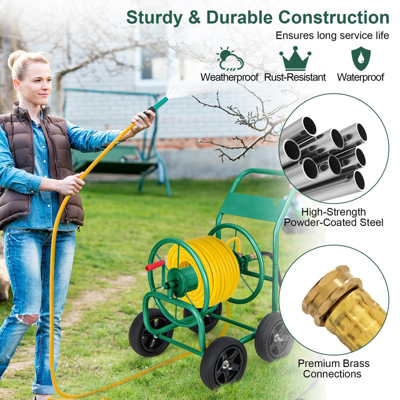 Load image into Gallery viewer, Goplus Garden Hose Reel Cart
