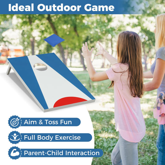 Goplus 3 x 2FT Cornhole Board Set with 8 Bean Bags