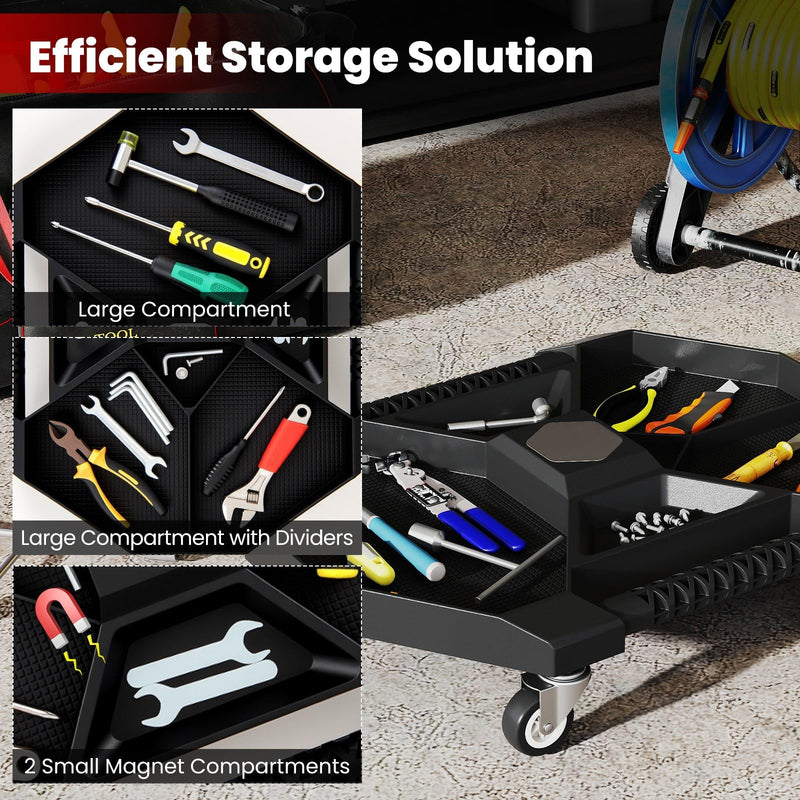 Load image into Gallery viewer, Goplus Moving Caddy Tray with 4 Swivel Casters for Garage Workshop
