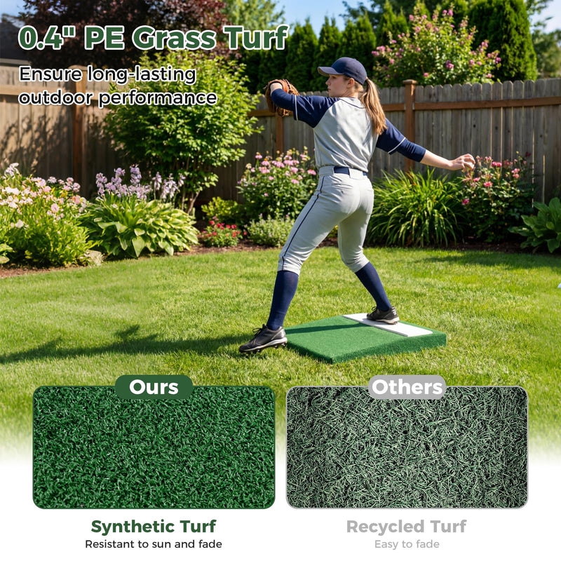 Load image into Gallery viewer, Goplus 27" x 27" x 4" Portable Pitchers Mound with Baseball
