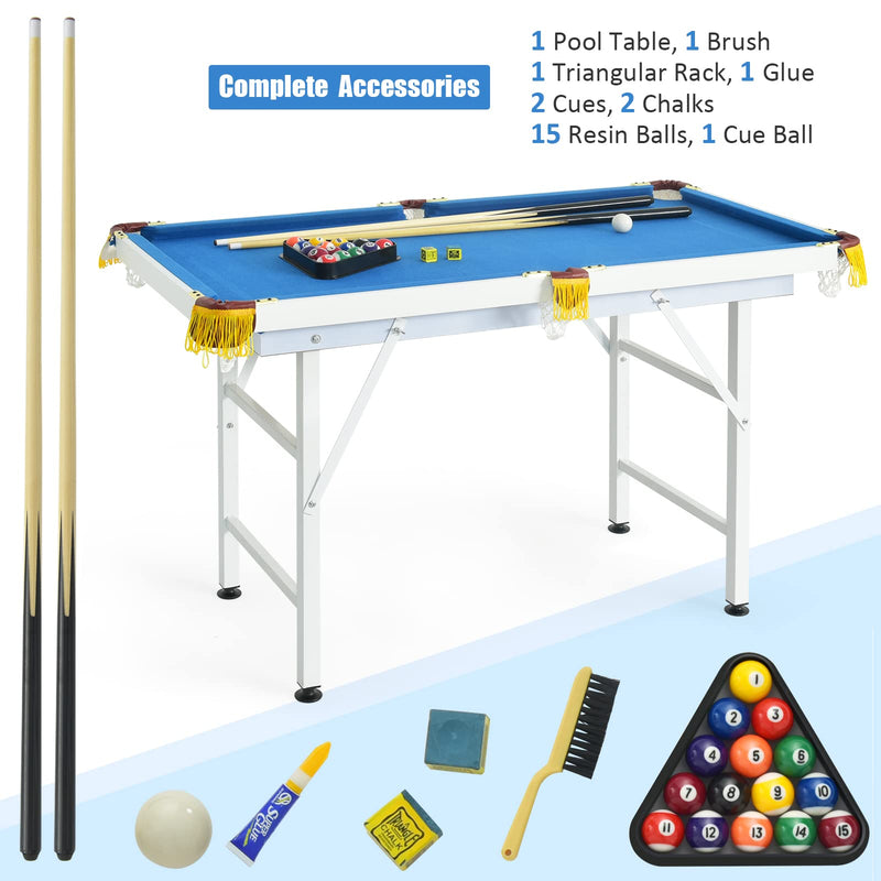 Load image into Gallery viewer, Goplus 48&quot; Foldable Billiards Table Portable Compact Folding Pool Game Table
