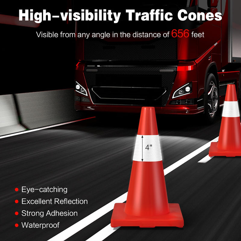 Load image into Gallery viewer, Goplus 12 Pack PVC Traffic Cones
