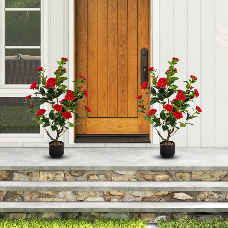 Load image into Gallery viewer, 38&quot; Artificial Camellia Tree - Goplus
