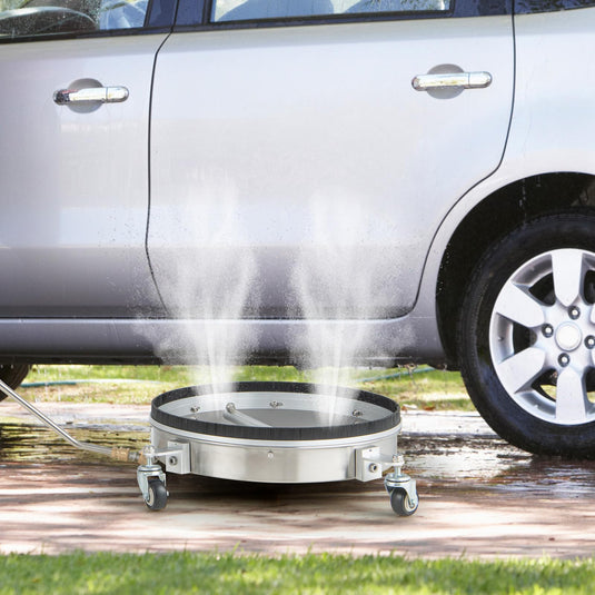Goplus 16.5” Pressure Washer Surface Cleaner, Undercarriage Pressure Washer Attachment