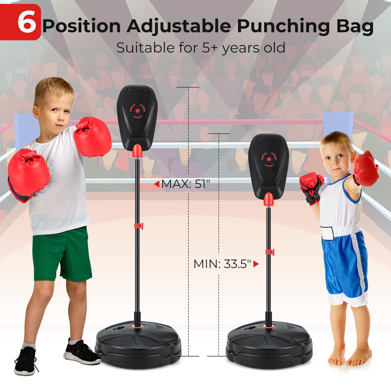 Load image into Gallery viewer, Goplus Inflation-Free Punching Bag, Boxing Bag Set with Boxing Gloves
