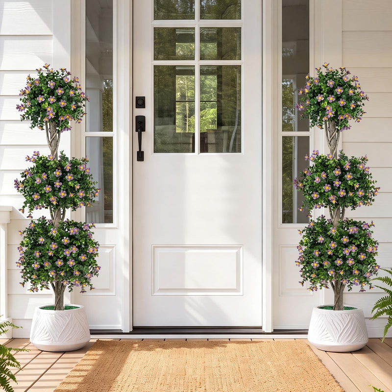 Load image into Gallery viewer, Goplus 51" Artificial Topiary Tree w/3 Topiary Balls | Front Porch Indoor Entryway Home Office Decoration
