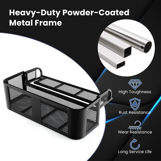 Goplus Heavy Duty Luggage Carrier with Metal Mesh Frame ATV/UTV Cargo Basket