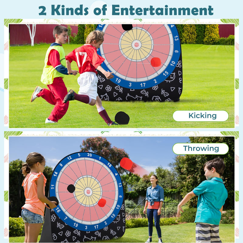 Load image into Gallery viewer, Goplus Giant Kick Darts, Large Dart Board w/ 4 Kick Balls, Carrying Bag
