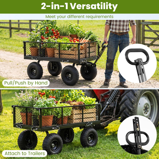 Goplus 880lbs Heavy Duty Garden Cart