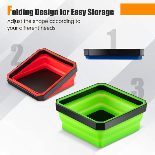 Goplus 4 Pack Collapsible Silicone Parts Bowls for Small Parts