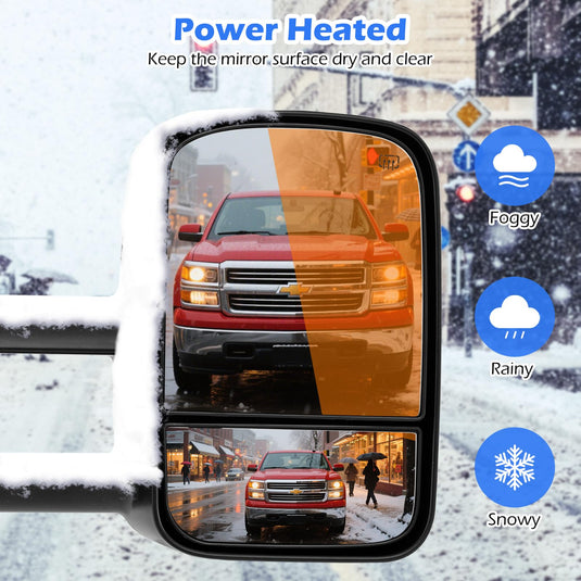 Goplus Heated Tow Mirrors for 2003-2006 Chevry Silverado GMC Sierra