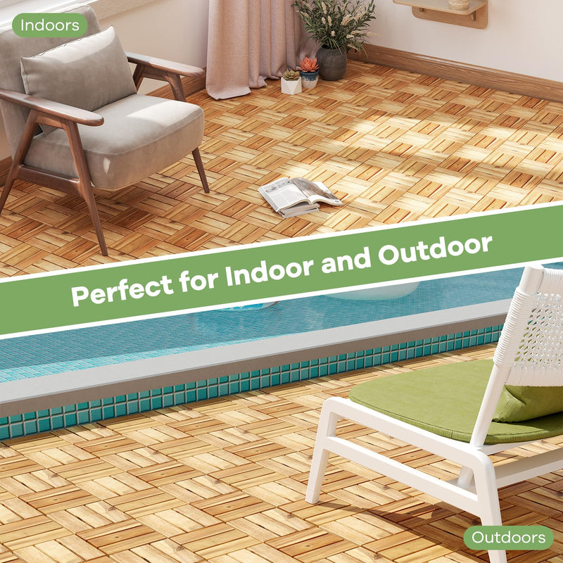 Load image into Gallery viewer, 12&quot; x 12&quot; Snap-Lock Outdoor Interlocking Flooring Tiles 30 Pcs
